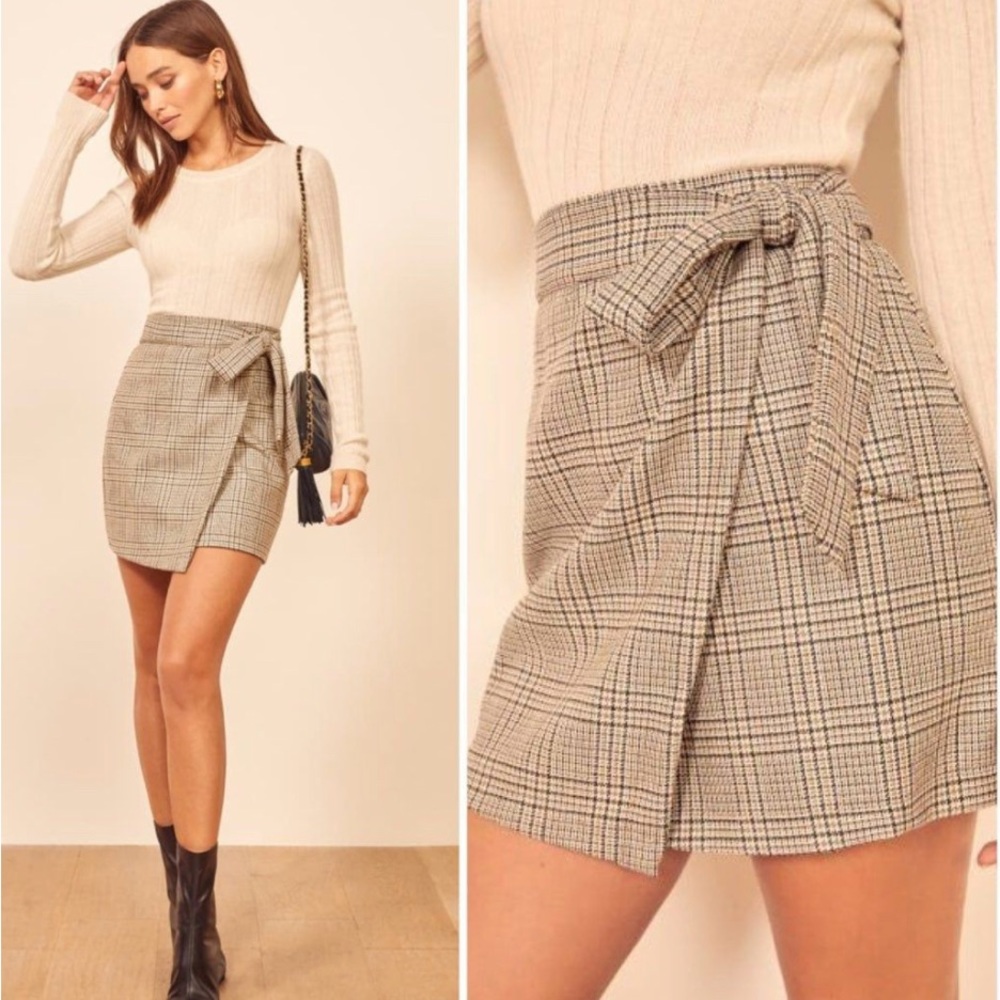 Landon Skirt in Grey Plaid